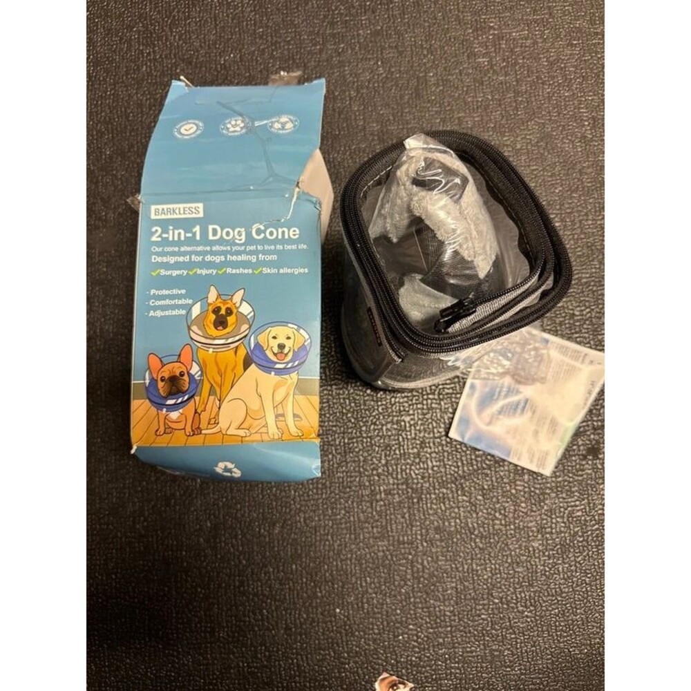 2-in1 inflatable dog donut collar